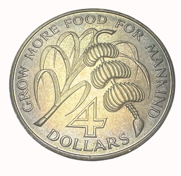 Producto - Moneda Dominica 4 Dollars, 1970 FAO - KM# 11