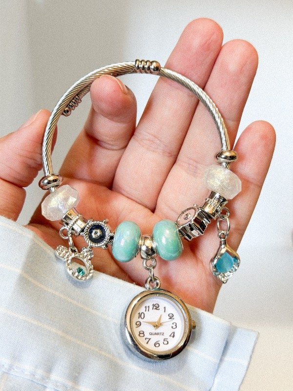 Producto - Pulsera Charms pando con reloj 3-acero quirúrgico