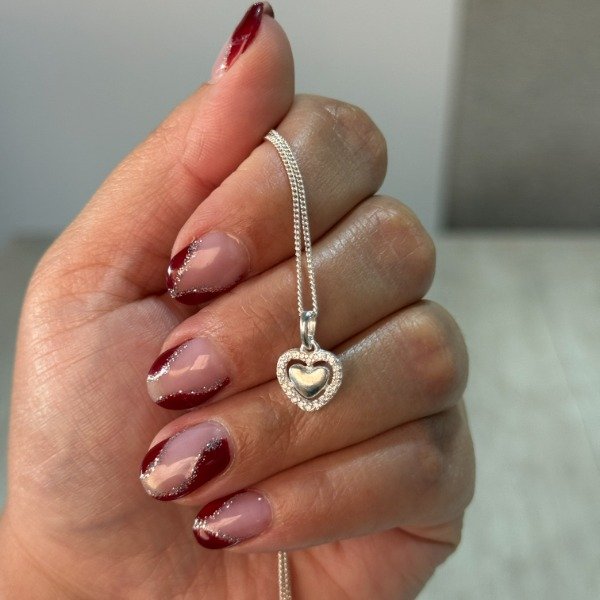 Producto - DIJE PLATA 925 DOBLE CORAZON MICROPAVE C/C