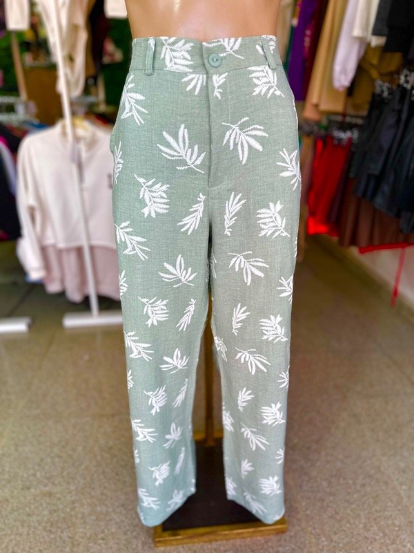 Producto - PANTALÓN BORDADO SASTRERO VERDE