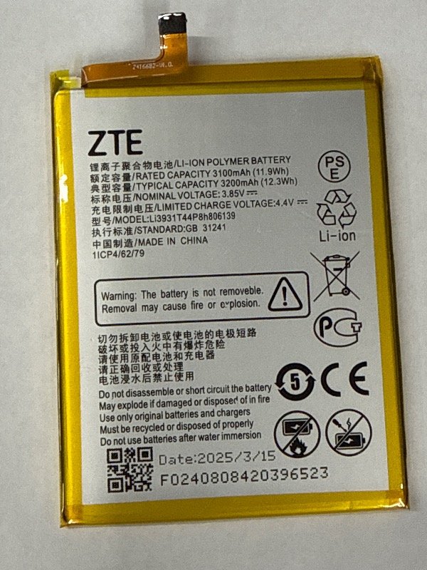 Producto - BATERIA ZTE A5 2020 A7 2019 MODELO Li3931t44p8h806139