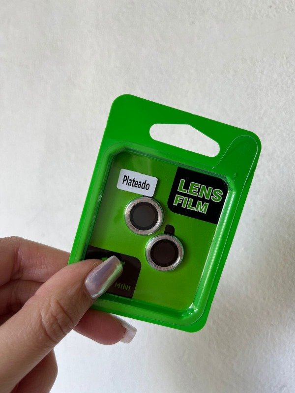 Producto - Iph 13 y iph 13 mini protector de camara plateado liso