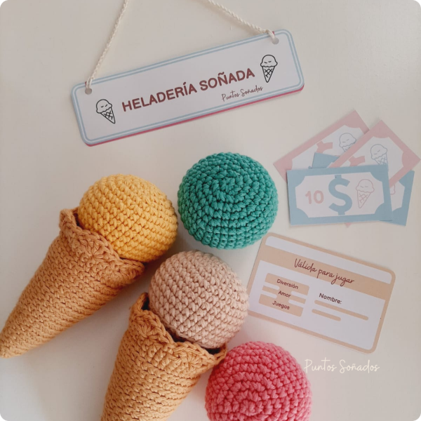 Producto - Juego de helados tejidos "Heladería Soñada"