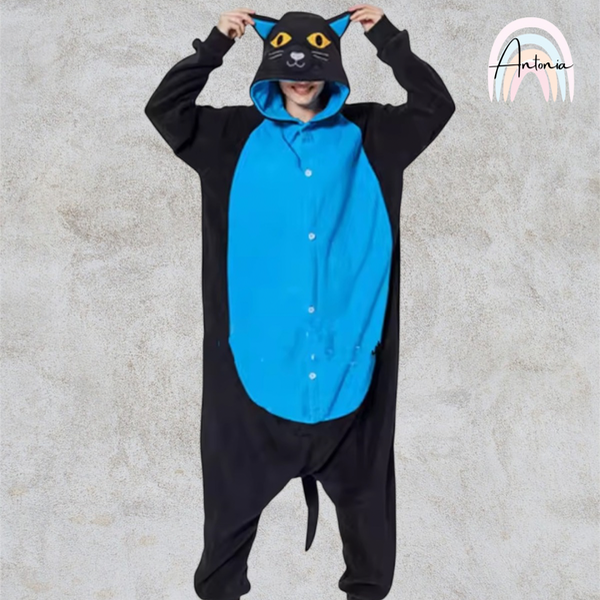 Producto - Pijama Kigurumi Adulto. Gato. Azul