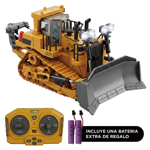 Producto - Bulldozer Excavadora Sobre Oruga Con Pala Móvil A Control Remoto Luces Y Sonido - 6