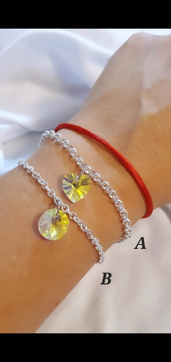 Producto - Pulseras rolo fina con dijes estilo swarovsky