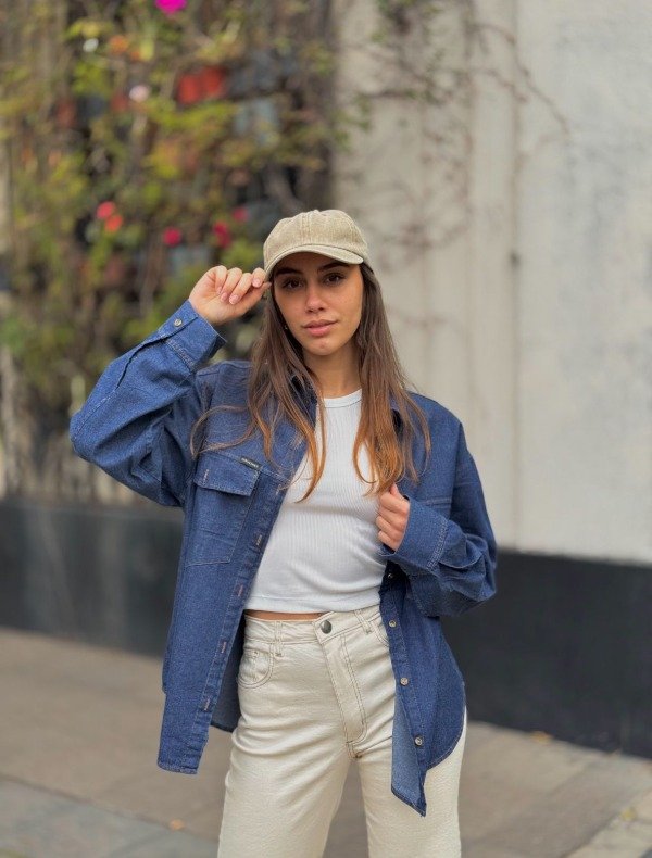 Producto - CAMISA JEAN AZUL OVERSIZE