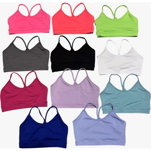 Producto - Pack X 3 Tops Deportivos Mujer Breteles Finos Varios Colores Lycra Premium