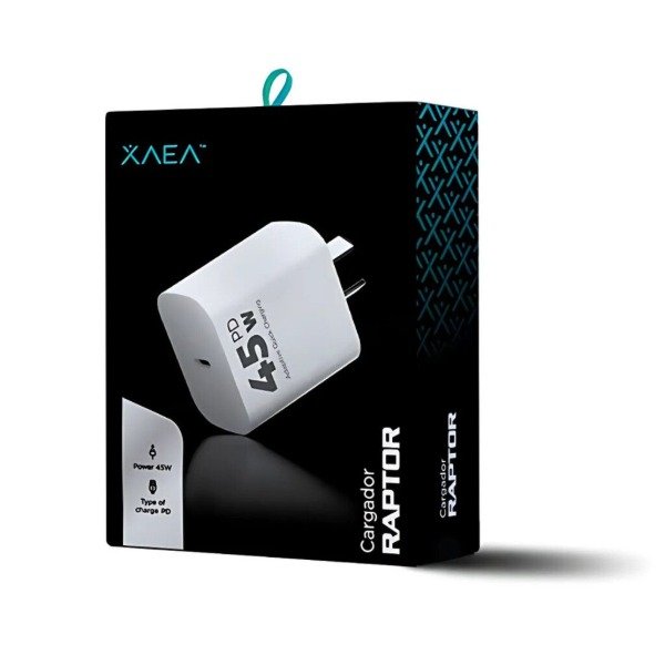 Producto - Cargador XAEA 45W RAPTOR - SALIDA TC - Cable Desmontable TC A TC
