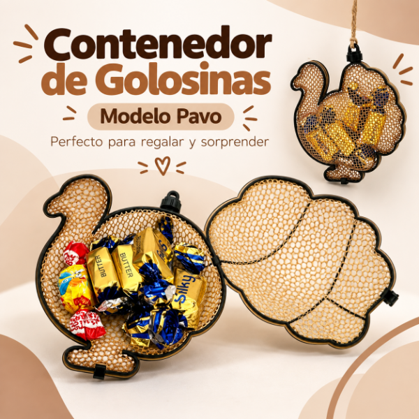 Producto - Contenedor de Golosinas Pavo 3D