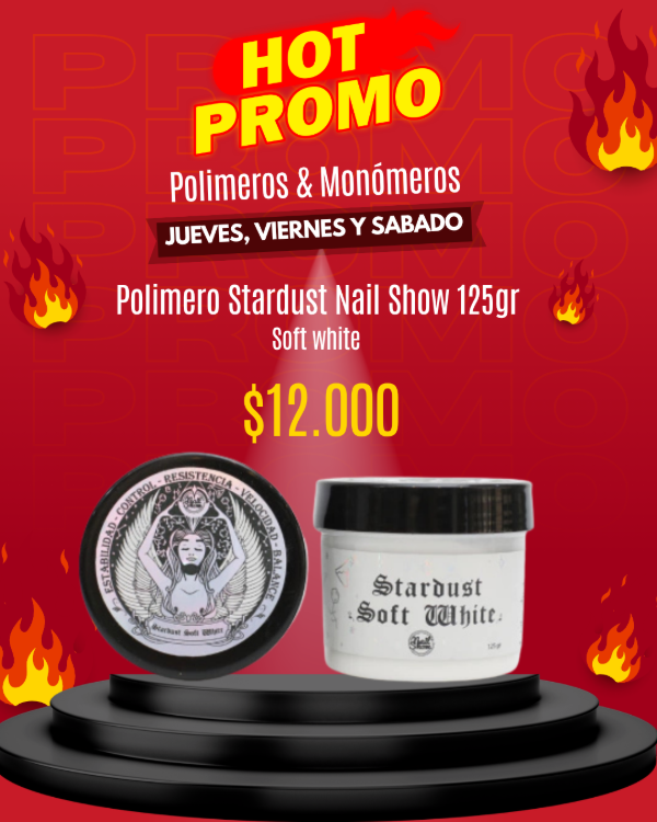 Producto - POLÍMERO - NAIL SHOW "STARDUST" 125GR (COLOR SOFT WHITE)