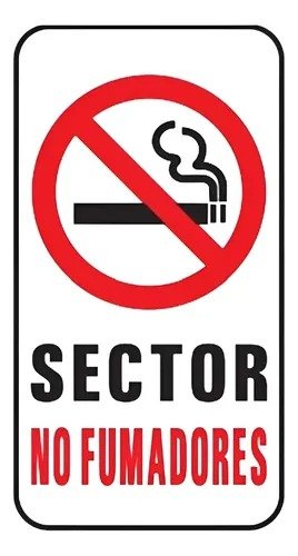 Producto - CARTEL SEÑAL.SECTOR NO FUMADORES 15X15