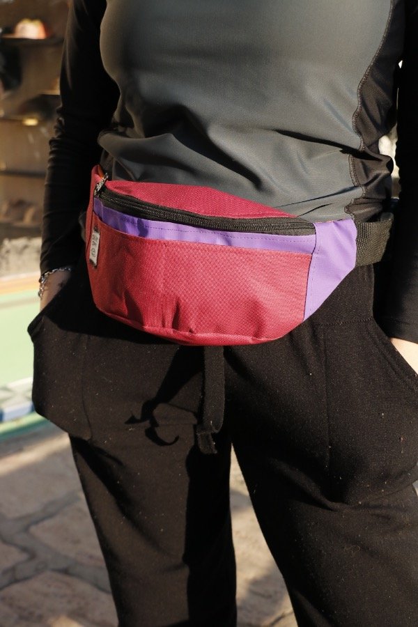 Producto - Riñonera bordó y violeta