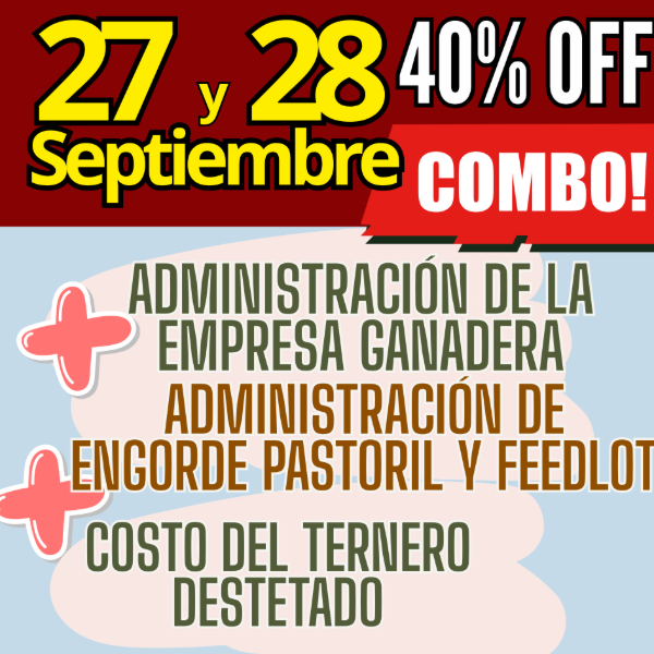 Producto - COMBO 3 CURSOS:Gestión Ganadera + Costo del Ternero + Engorde Pastoril y Feedlot - 0