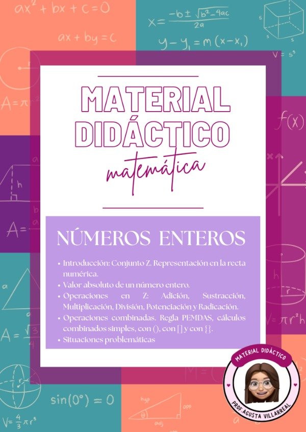 Producto - NÚMEROS ENTEROS. Apunte completo