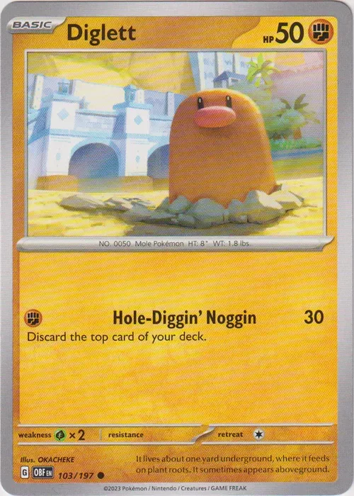Producto - Diglett - 103/197 - Obsidian Flames