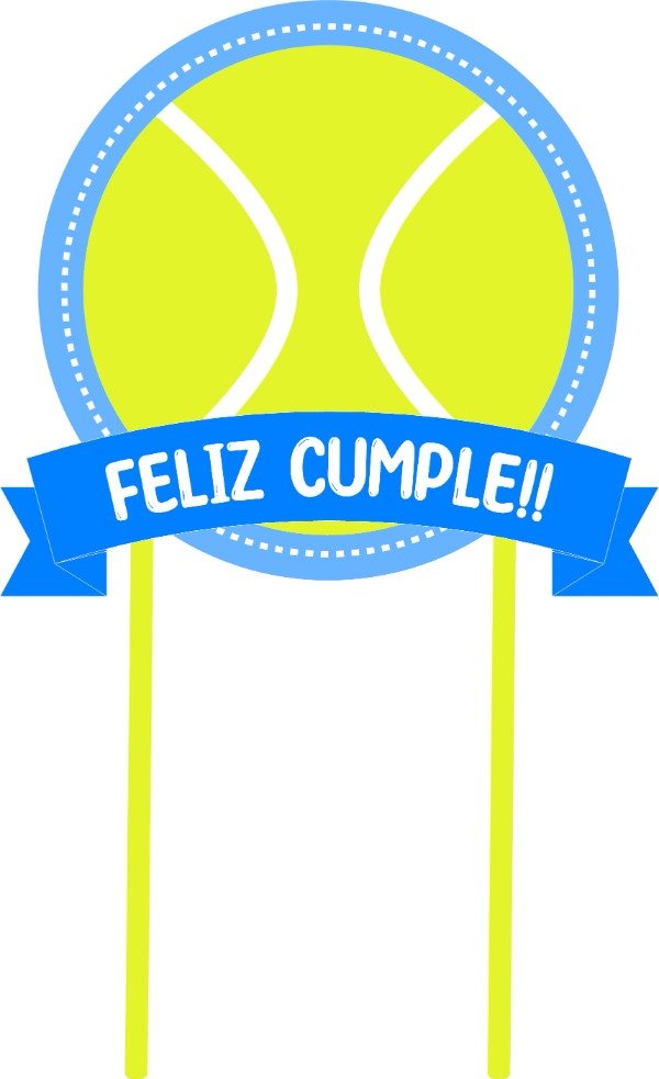 Producto - CAKE TOPPER PADEL CELESTE