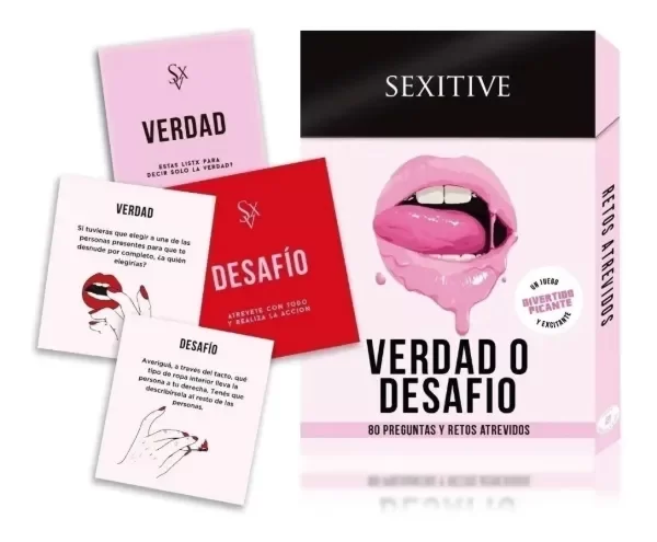 Producto - JUEGO VERDAD DESAFIO: contiene 80 cartas + 1 dado Sexitive
