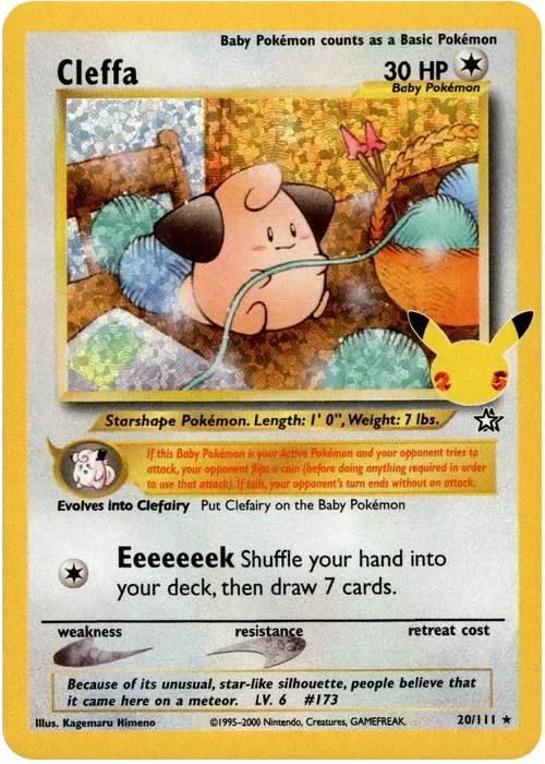 Producto - Cleffa (Classic Collection) - 20/111 - Celebrations - Holo