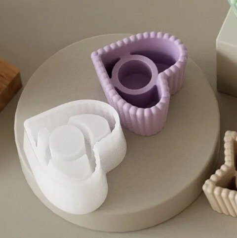 Producto - Molde corazón porta velas