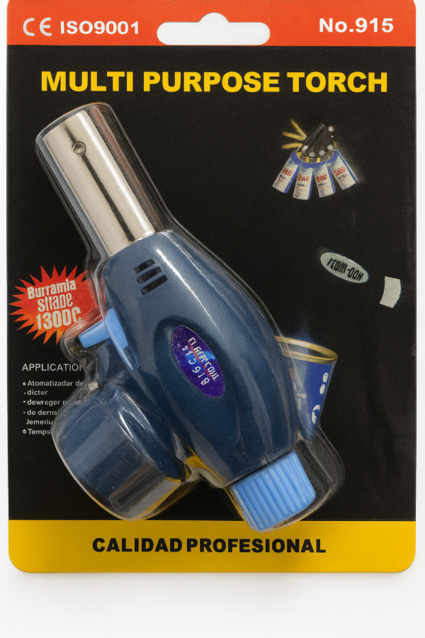 Producto - Soplete Flambeador Cocina A Gas Butano Encendido Electronico Negro