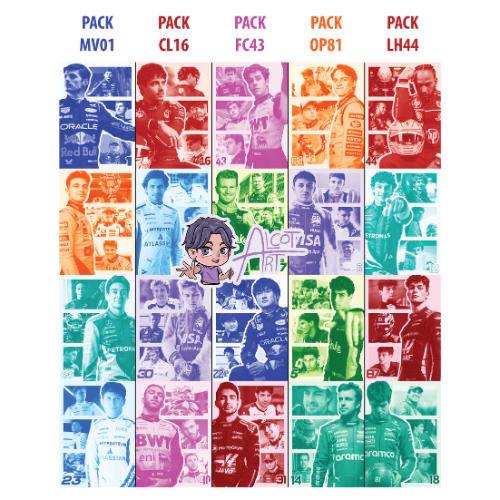 Producto - PhotoCards - F1 / 2025 - Pack de 4 cartas