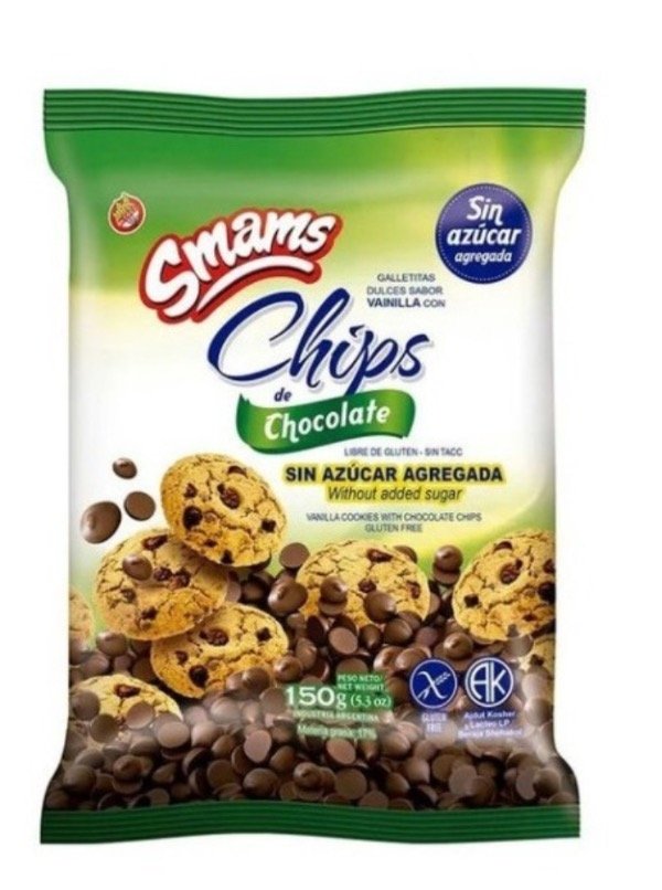 Producto - Galletas con chip sin azúcar SMAMS