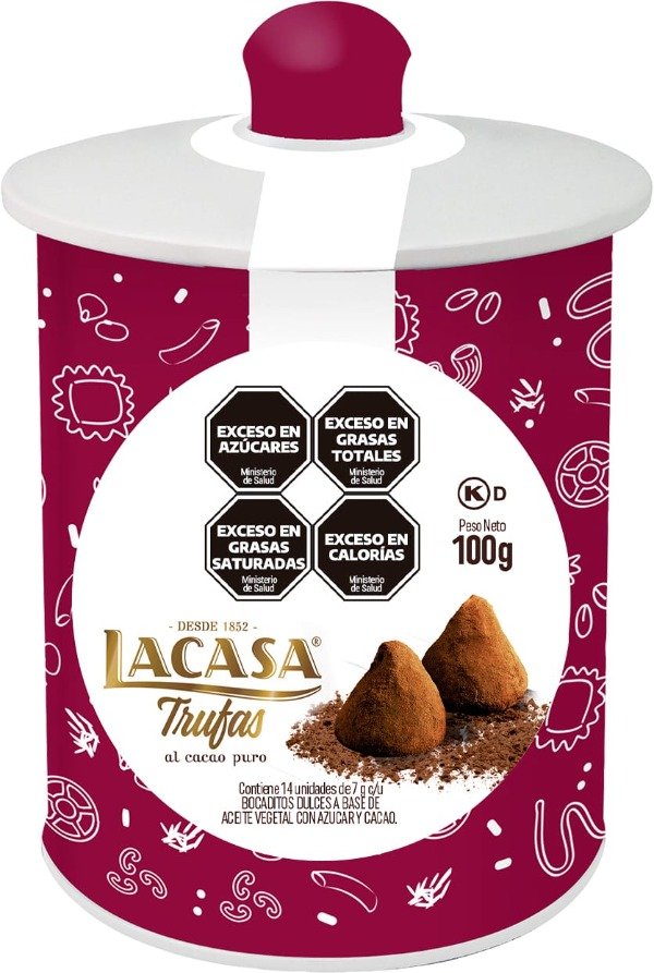Producto - TRUFAS al cacao puro LATA x 14 unidades LACASA
