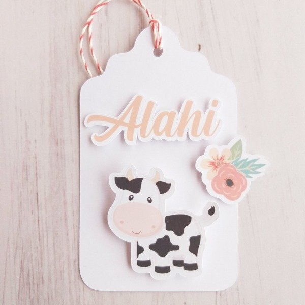 Producto - Tag 3D ANIMALITOS DE LA GRANJA, VARIOS x 10 unid - 3