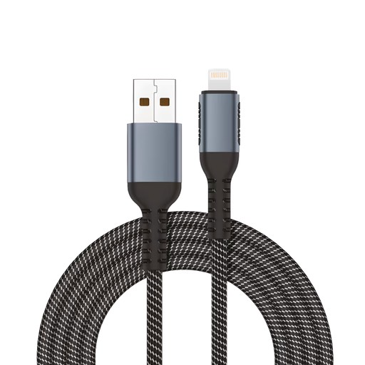 Producto - Cable usb a lightning -1mts -2A 18W -carga rapida -aluminio trenzado -en caja