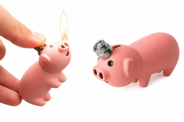 Producto - ENCENDEDOR CERDITO RECARGABLE