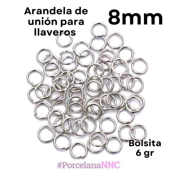 Producto - Argolla arandela de unión 8 mm níquel 6gr
