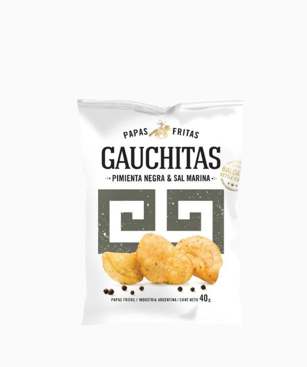 Producto - Papas Fritas Pimienta y Sal Marina x 40g - Gauchitas