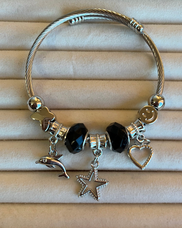 Producto - Pulsera charms esclava estrella negra