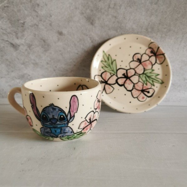 Producto - Taza + Plato Stitch