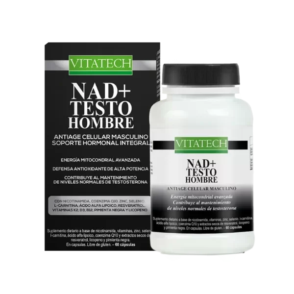 Producto - Nad + Testo Hombre Antiage Celular 60 Caps Vitatech Sin Tacc
