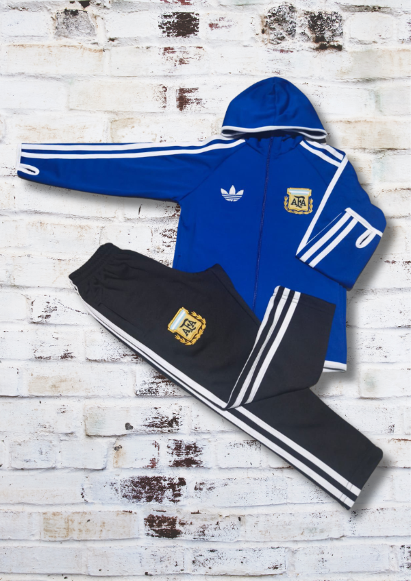 Producto - CONJUNTO CAMPERA Y PANTALON RETRO DE LA SELECCION ARGENTINA AZUL FRANCIA