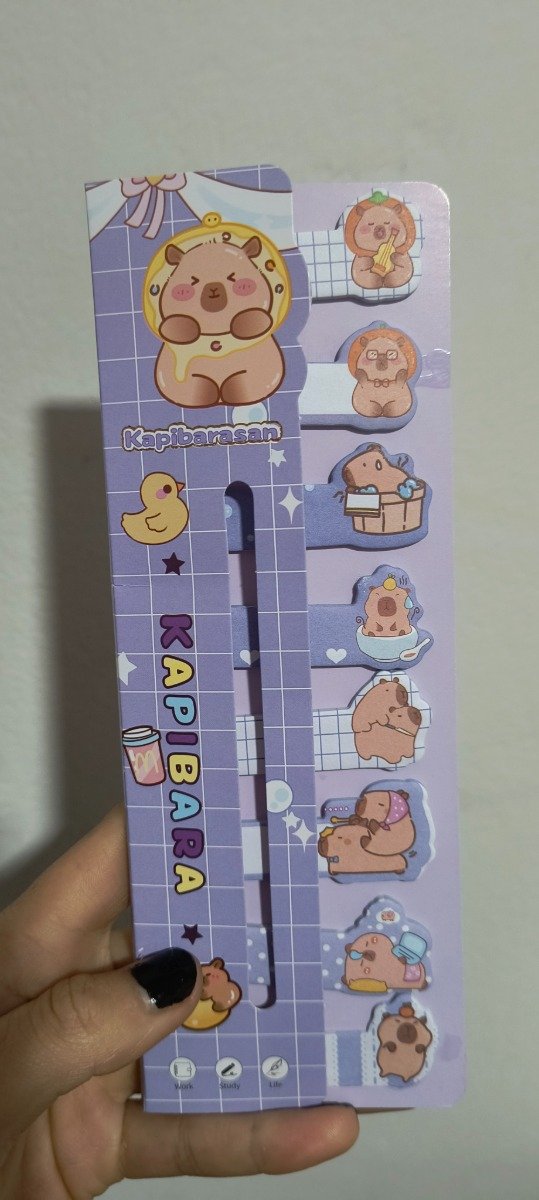 Producto - Notas adhesivas capybara lila