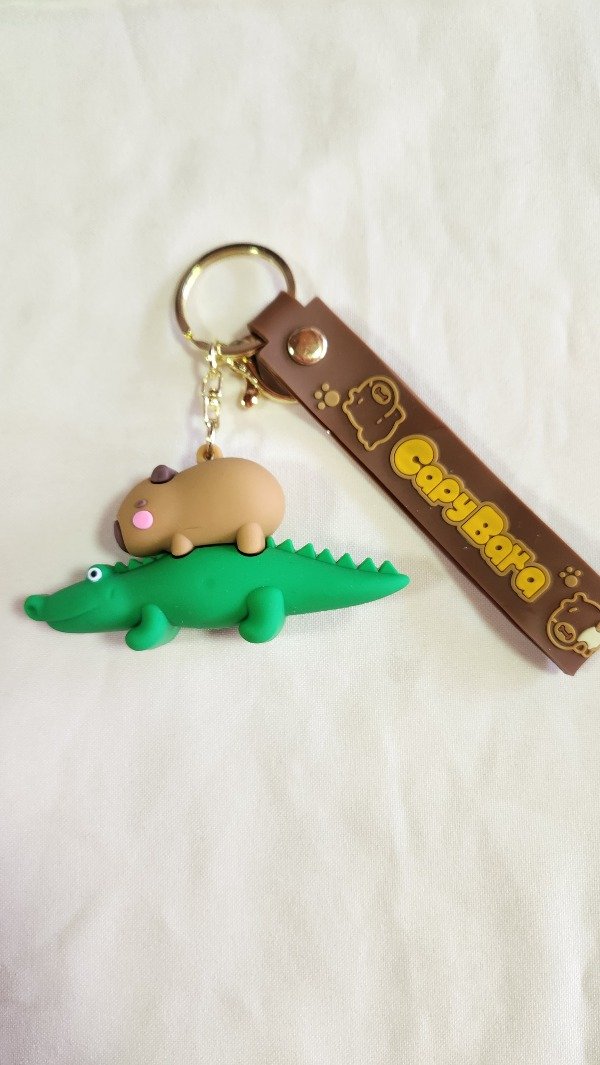 Producto - Llavero Capybara con cocodrilo