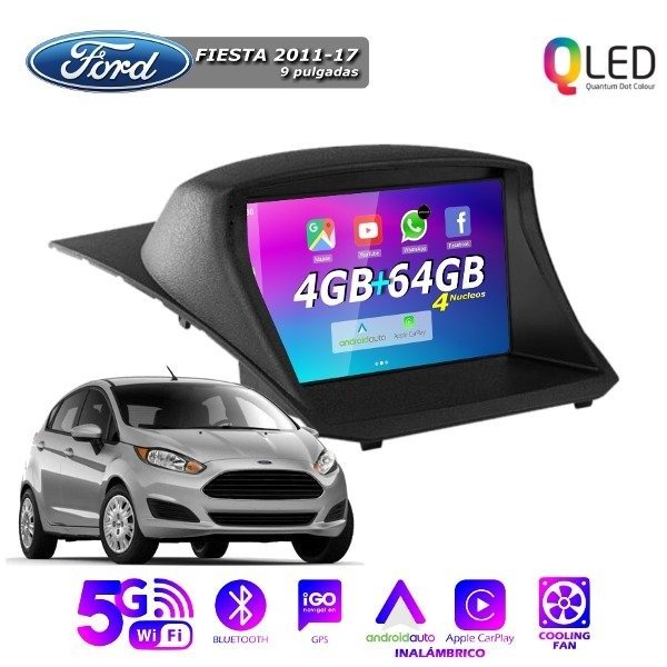 Producto - MULTIMEDIA FORD FIESTA - 2011/17+ - 9 PULGADAS CARPLAY Y ANDROID AUTO