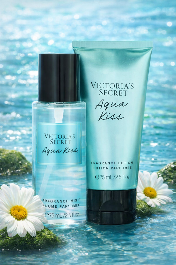 Producto - Set Victoria's Secret Aqua Kiss Body Mist y Lotion