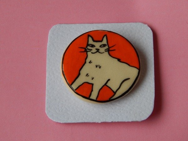 Producto - Prendedor Gato Blanco
