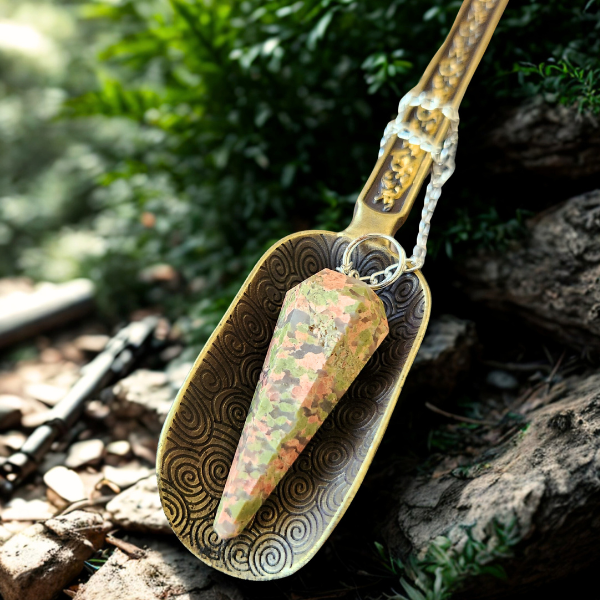 Producto - Péndulo de Piedra Natural Unakita