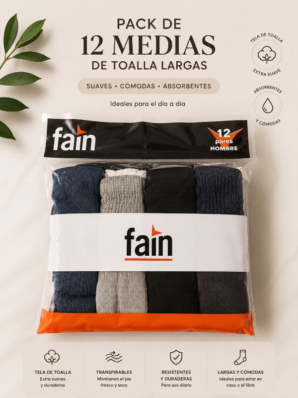 Producto - Medias de toalla largas (Precio por docena) - 3