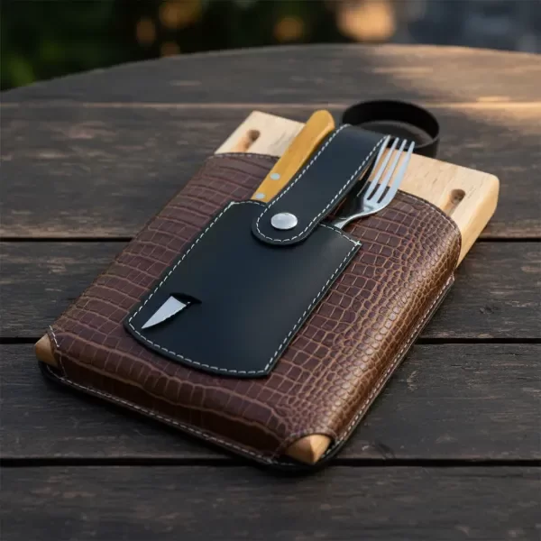 Producto - SET DE ASADO EN FUNDA PREMIUM CON TABLA y CUBIERTOS MODELO SURTIDO - 0