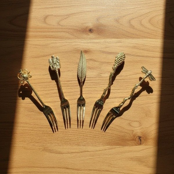 Producto - CUCHARA / TENEDOR DORADO X6 116