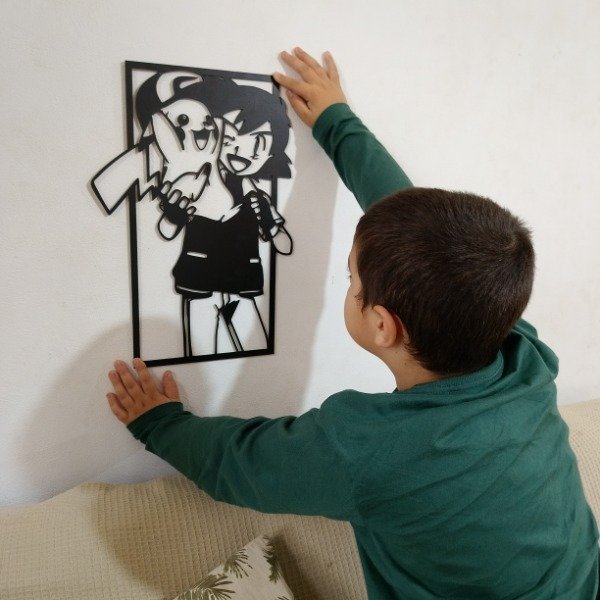 Producto - Cuadro Calado Ash y Pikachu