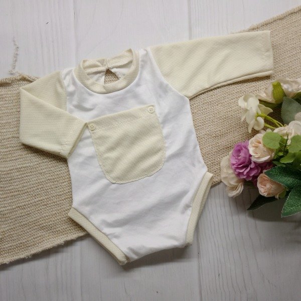 Producto - Body blanco/amarillo pastelNB