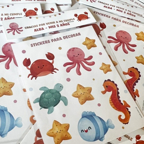Producto - Souvenir - Stickers personalizados x 8 planchas - 11