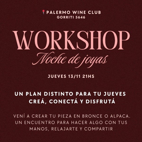 Producto - Workshop Noche de Joyas